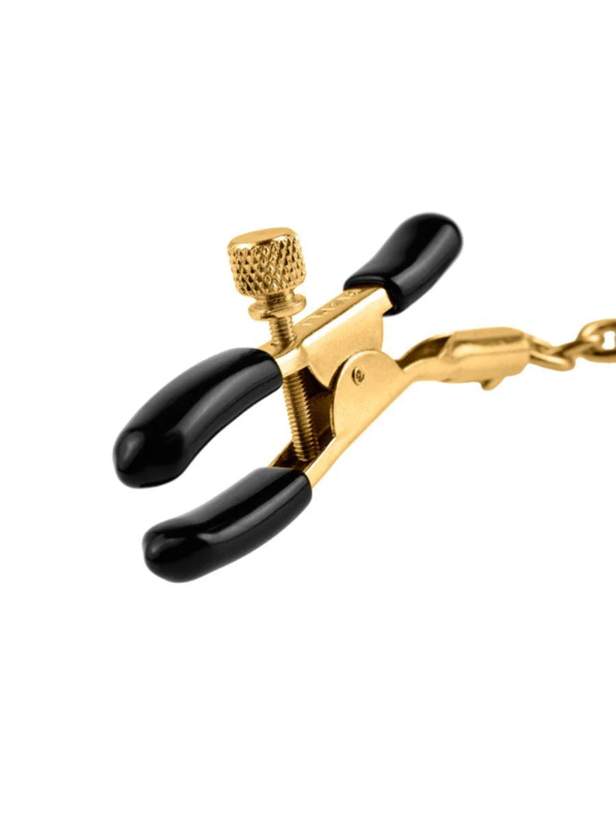 Fetish Gold Chain Nipple Clamps