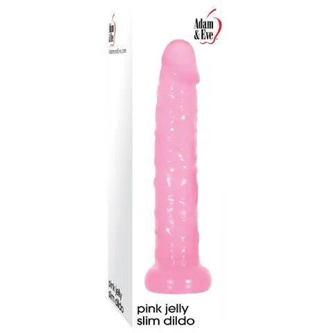 Adam & Eve Pink Jelly Slim Dildo - Naked Curve