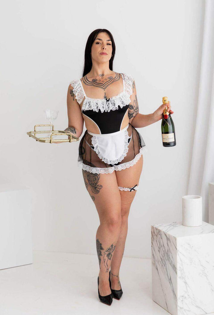 Amy Maid Lace Lingerie Costume-costume-Naked Curve