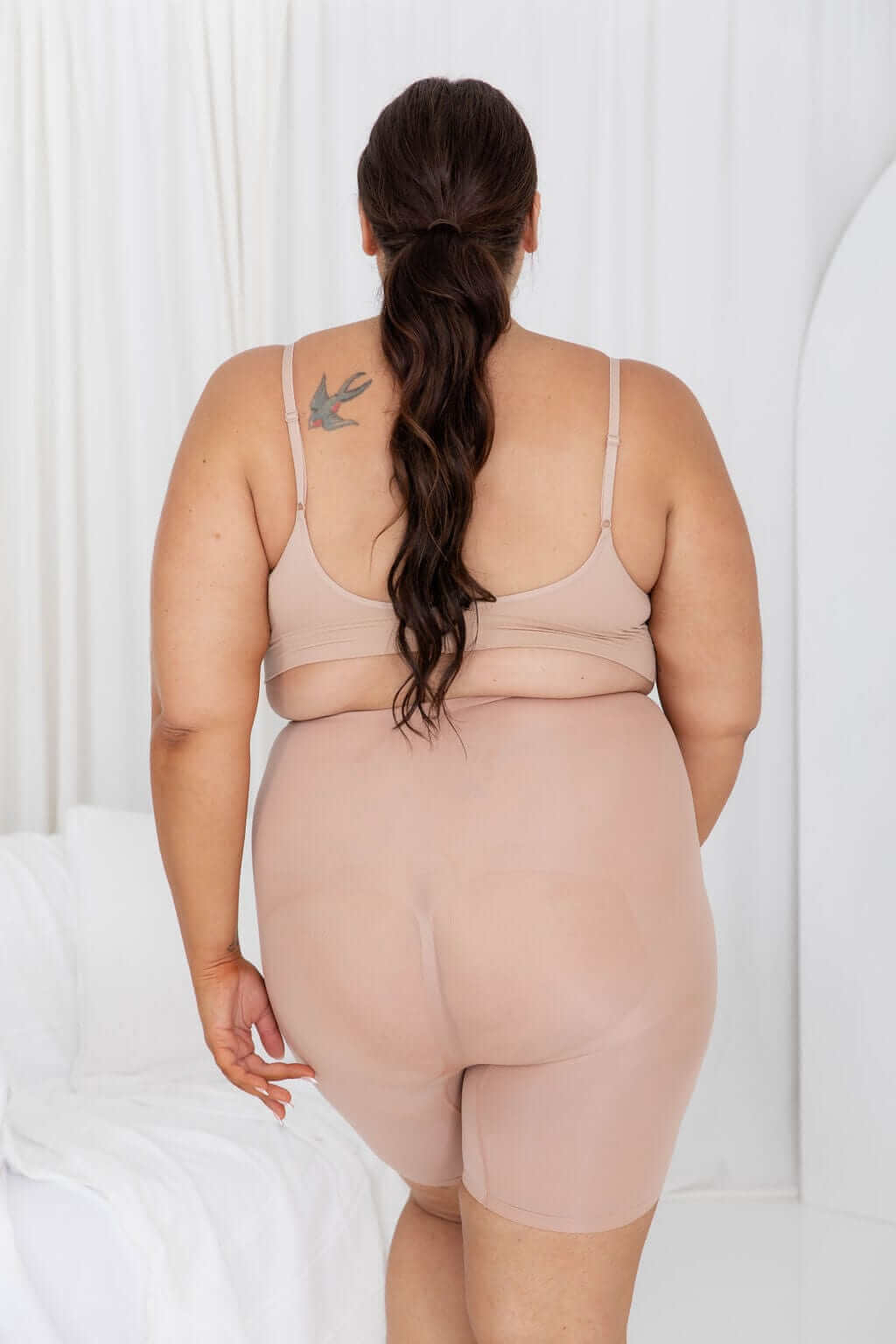 Naked Curve Bodysuit Anti Chaffe Shaping Shorts Nude