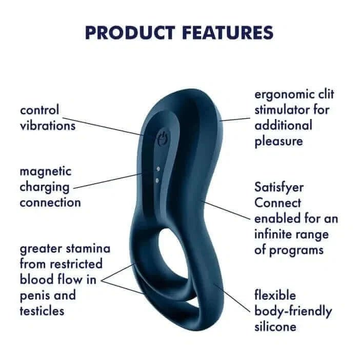 App Control Satisfyer Epic Duo - Cock & Ball Ring - Naked Curve