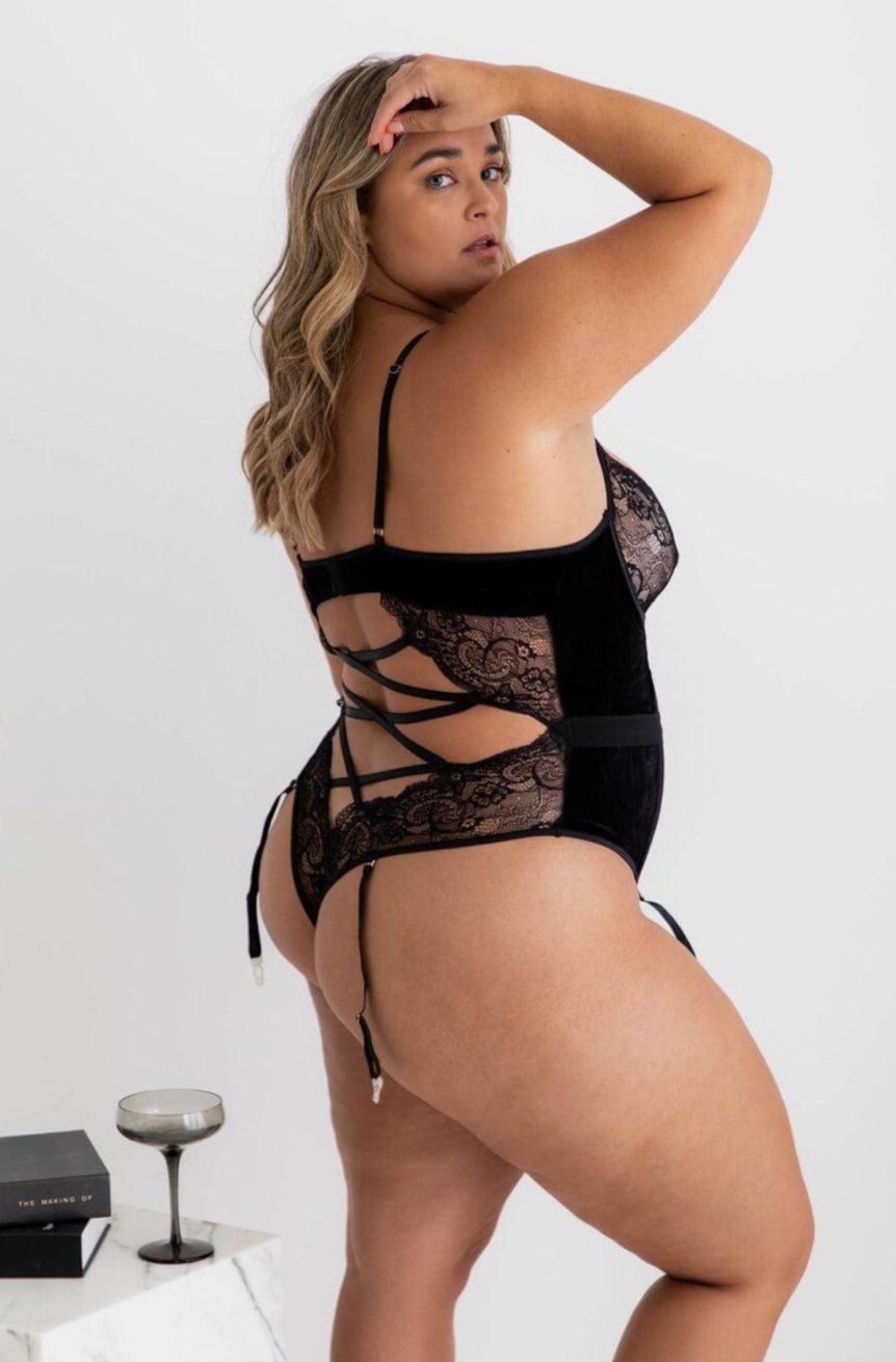 Bad Romance Black Teddy - Bodysuit - Naked Curve