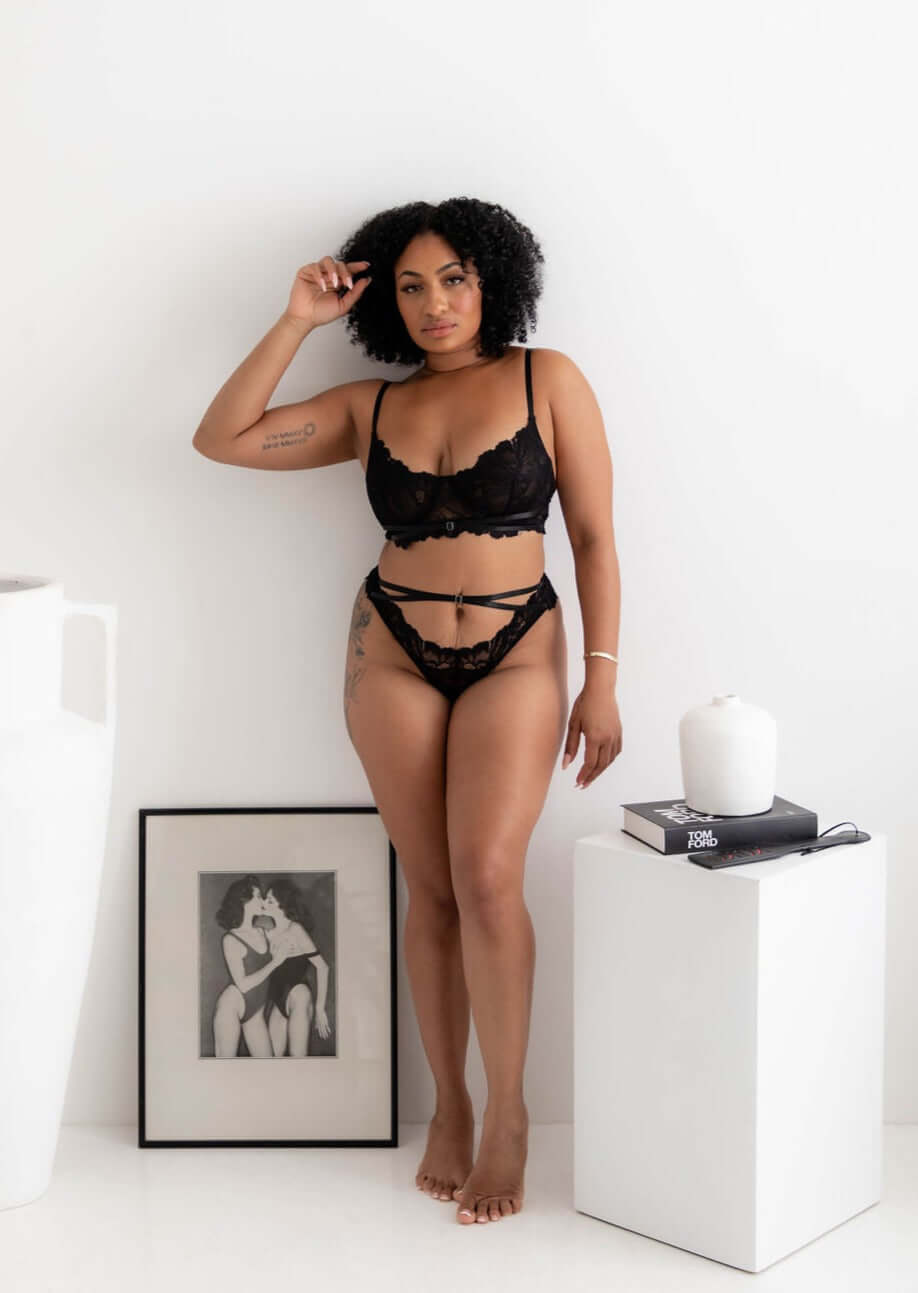 Como Black Lingerie Set - Lingerie Sets - Naked Curve