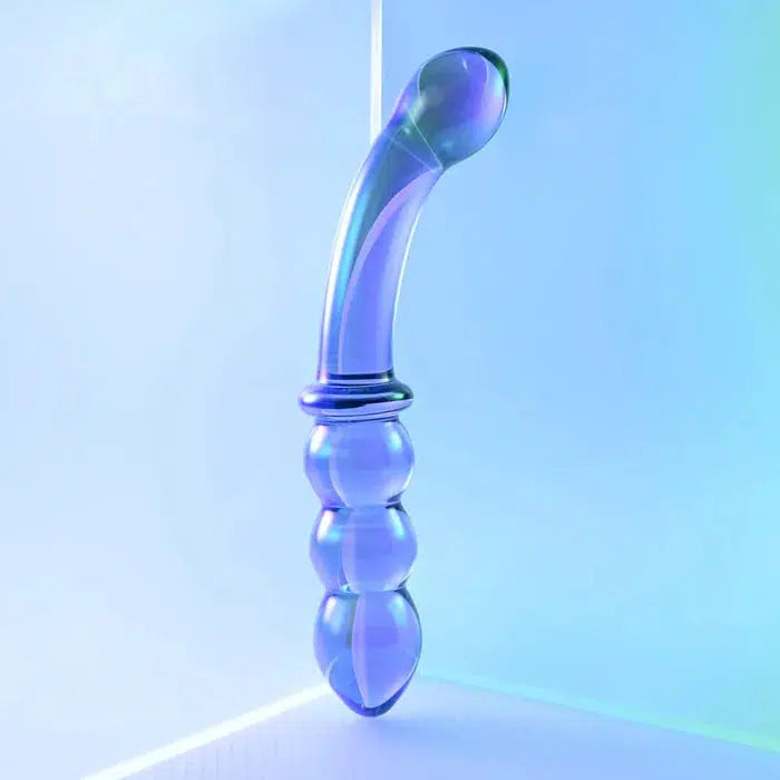 Gender X LUSTROUS GALAXY WAND - Blue/Violet Glass 18.5 cm Double Ended Massager-Naked Curve