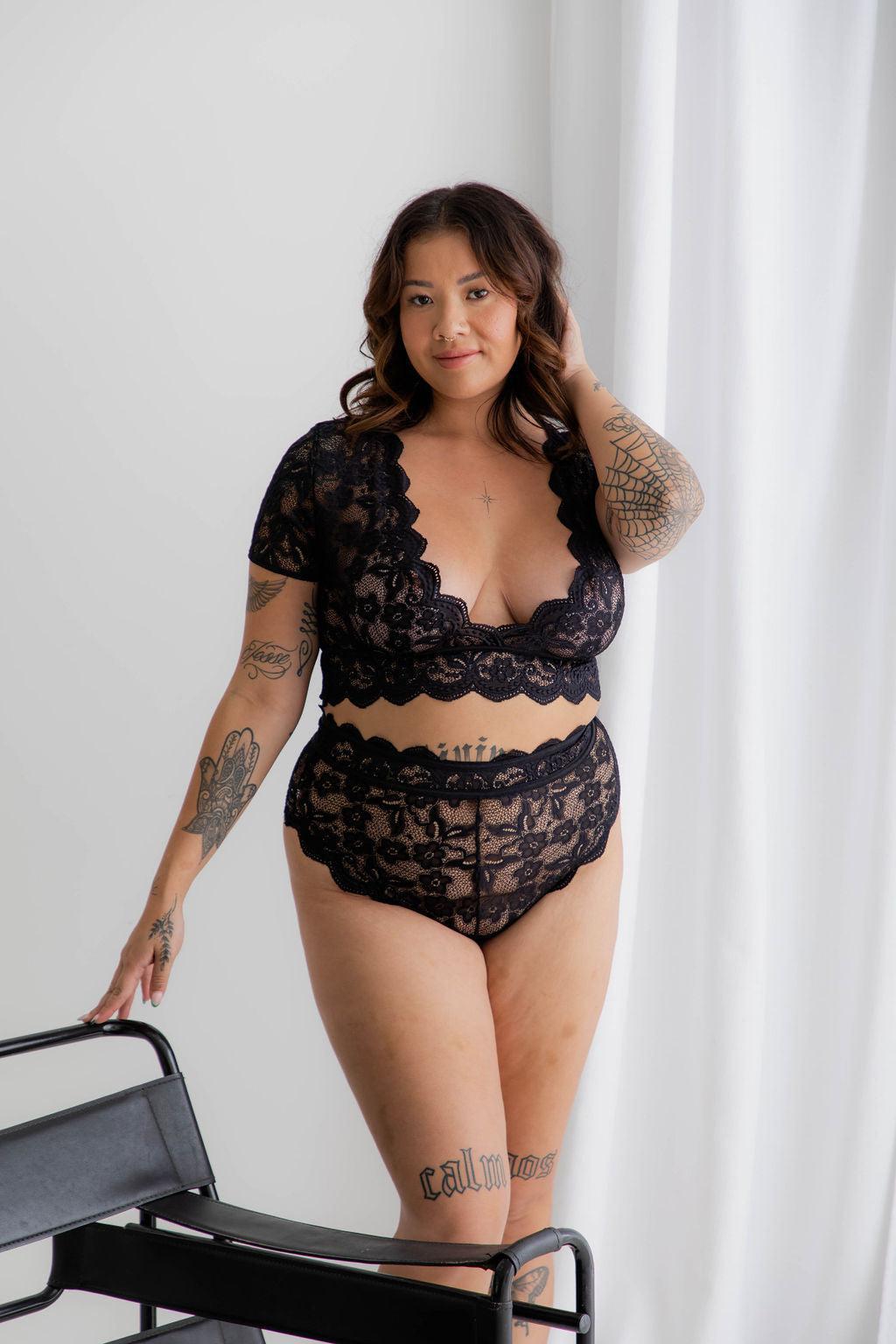 Honey Pot Black - Lingerie Sets - Naked Curve