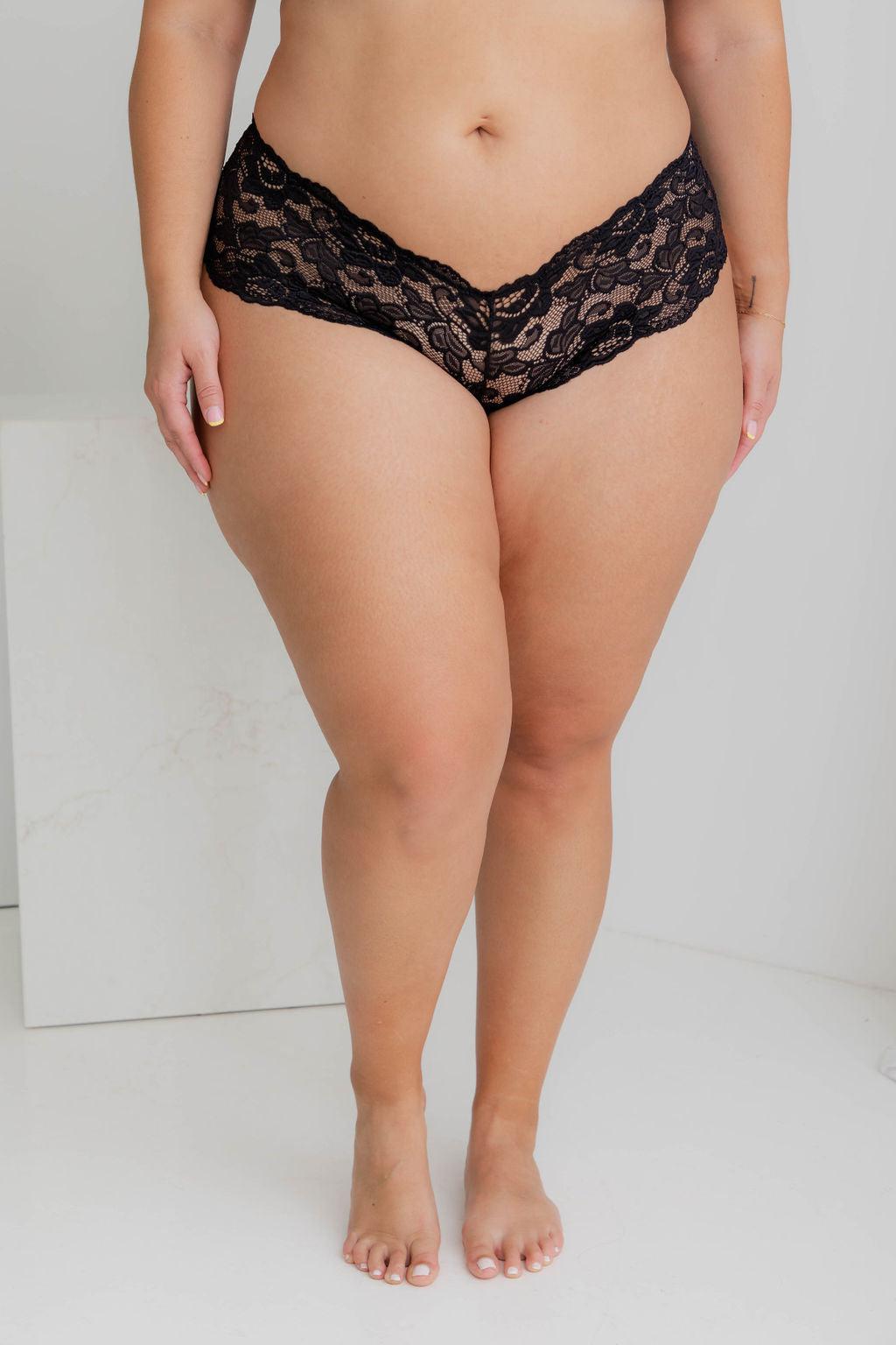 Kourtney Black Lace Briefs - Underwear - Naked Curve