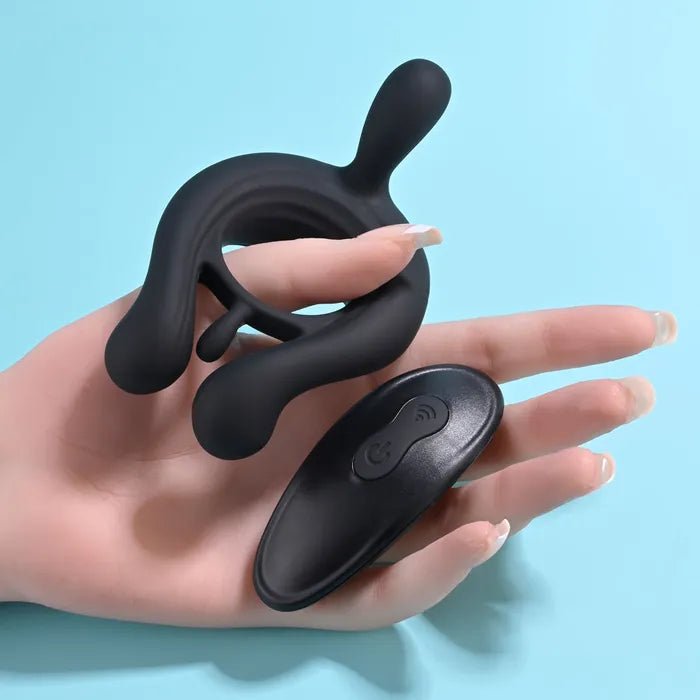 Playboy Pleasure TRIPLE PLAY Cock Ring - vibrator - Naked Curve