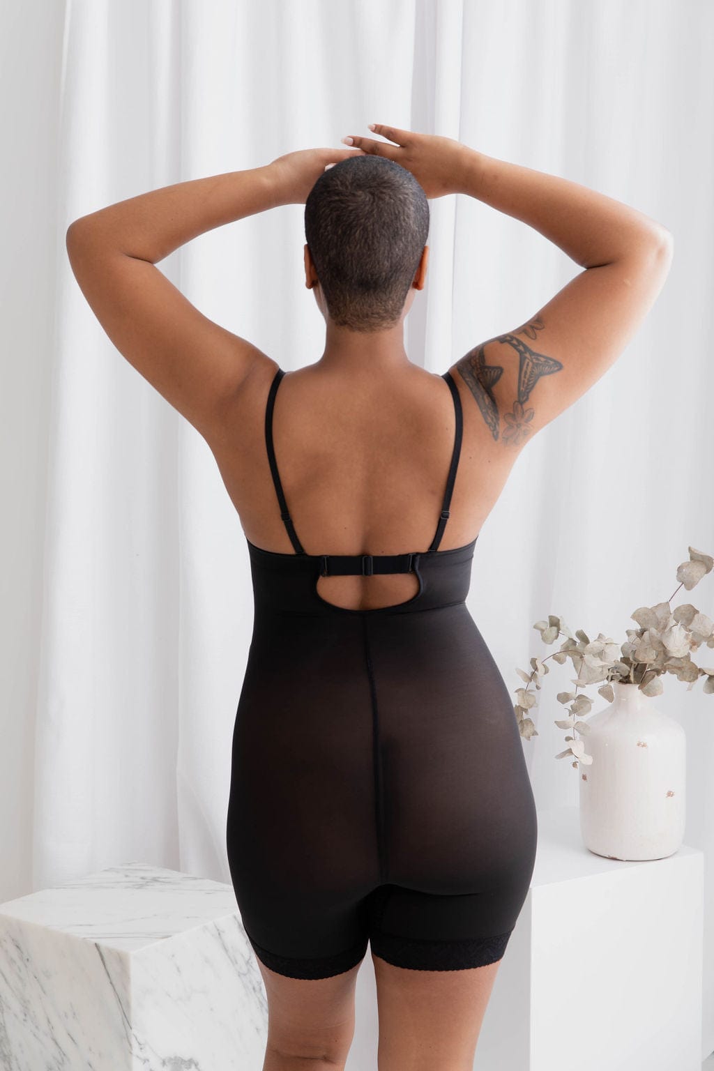 Plunge Neck Full Body Shaper - Bodysuit - Naked Curve