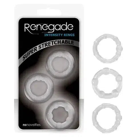 Naked Curve Renegade Intensity Rings - Clear Cock Rings