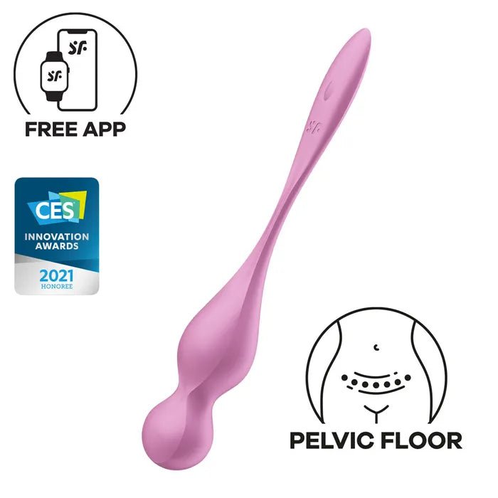 Satisfyer Love Birds 1 - Pink Pelvic Floor Trainer with App Control - Naked Curve