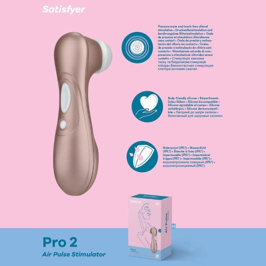 Satisfyer Pro 2 Air Pulse Clitoral Stimulator - Sex Toy - Naked Curve