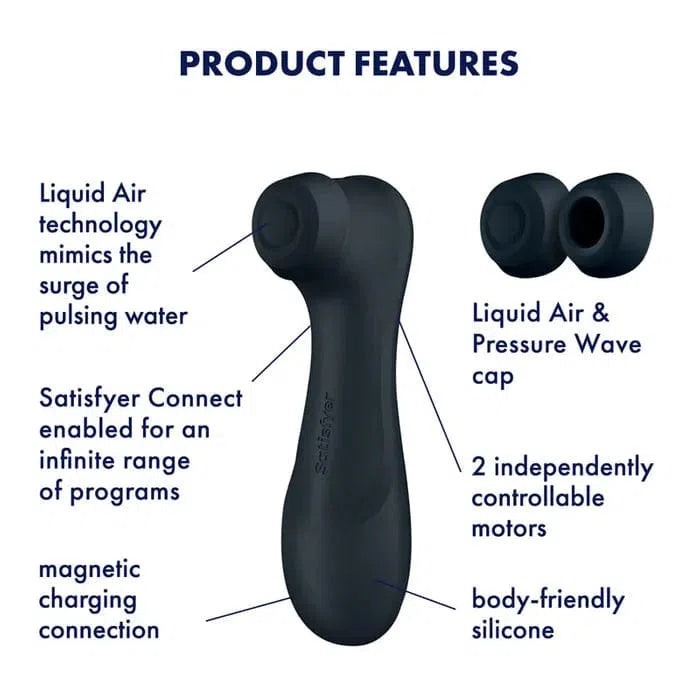 Naked Curve Sex Toy Black Knight Satisfyer Pro 2 Generation 3 with App Control Black Knight - Air Pulse