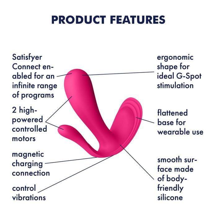Naked Curve Sex Toy Satisfyer Top Secret + - Wearable Vibrator