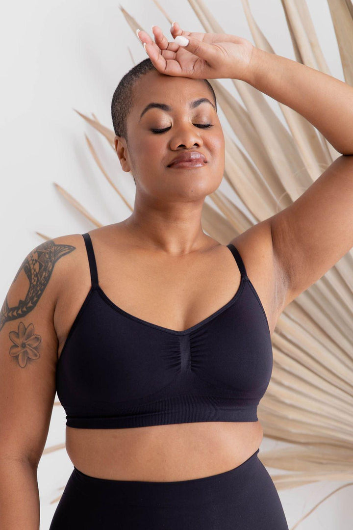 Seamless Everyday Bra Black - Bra - Naked Curve