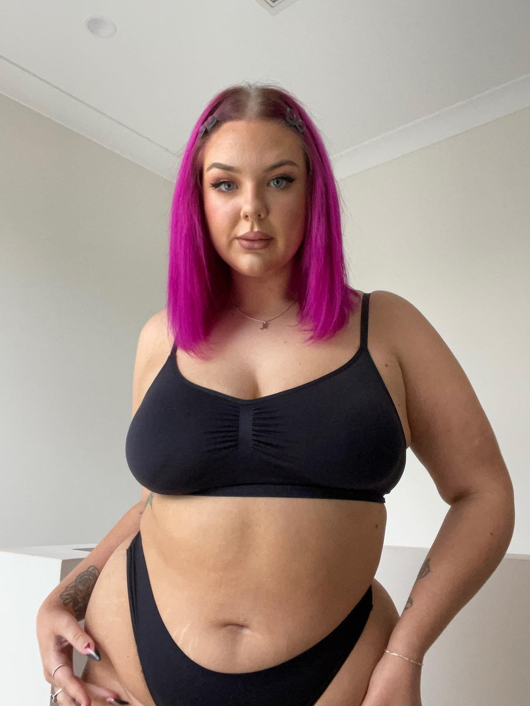 Seamless Everyday Bra Black - Bra - Naked Curve